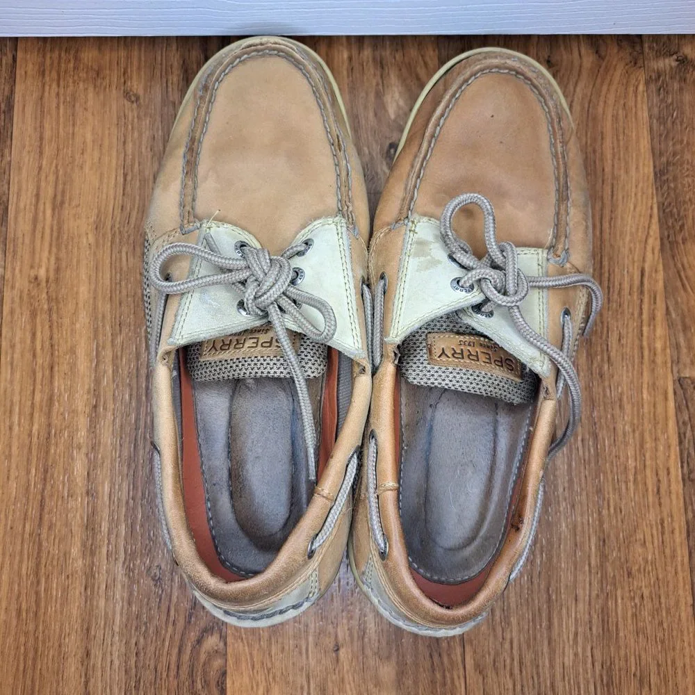 Sperry Top Siders Boat Shoes Tan Size 8